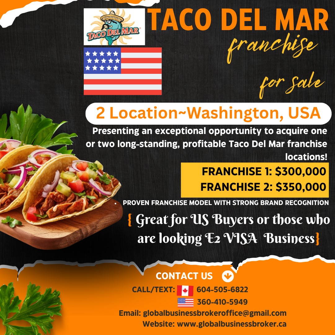  Taco Del Mar Franchise Opportunities